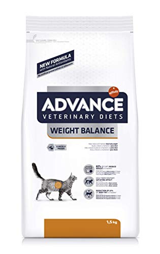 ADVANCE Veterinary Diets Weight Balance - Pienso para Gatos con Problemas de Sobrepeso- 1,5 kg