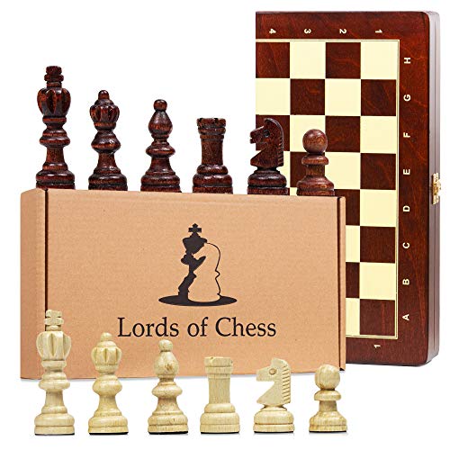 Ajedrez de Madera Tablero 35x35 cm - Juego de Ajedrez para Niños y Adulto Profesional Piezas Grande Ajedrez de Madera Tablero 35x35 cm - Juego de Ajedrez para Niños y Adulto Profesional Piezas Grande