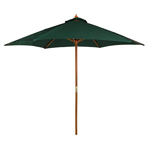 Aktive - Parasol hexagonal Garden diámetro 270 cm - Mástil de madera 38 mm - Color verde (ColorBaby 53862)
