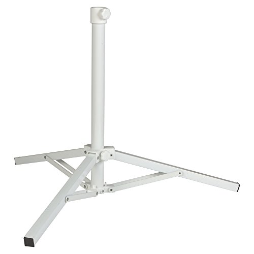 Aktive - Pie plegable de 3 patas para parasol, color blanco (53760) Aktive - Pie plegable de 3 patas para parasol, color blanco (53760)