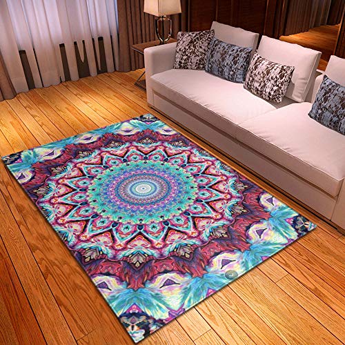 Alfombra,Retro Terciopelo Memoria Espuma Mandala Bohemia Shaggy Rug Fluffy Al Lado De La Cama De Piso Caliente Alfombra De Piel Sintética Interior Al Aire Libre Niños Juegan Mat Home Decor