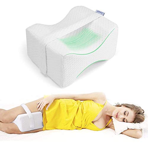 Almohada Piernas para Dormir, Ergonómico Cojín Ortopédico, Ideal para ciática, caderas, articulaciones, alivio de dolores de embarazo y dormir de lado - Opción Ideal para Dormir de Lado