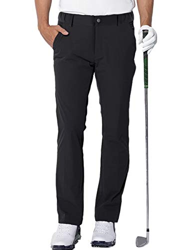aoli ray Hombre Golf Pantalones Impermeables Ligeros Deporte Pants Negro Tamaño:34~36"