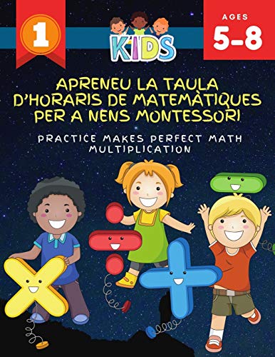 Apreneu la taula d’horaris de matemàtiques per a nens Montessori Practice Makes Perfect Math Multiplication: 1000 fulls de pràctiques de gràfics de ... Diversos jocs de matemàtiques per a nens