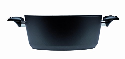 BALLARINI Rialto TP-Olla con Tapa de Vidrio, 20 cm, Compuesto, Negro
