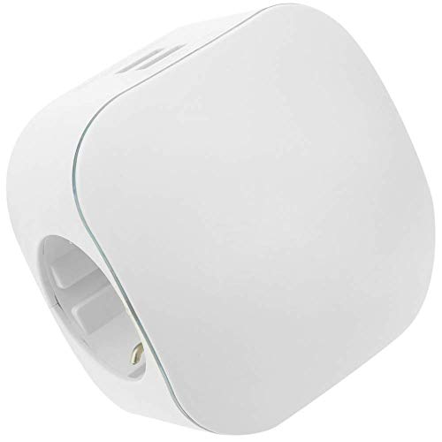BeMatik - Multiplicador de clavija enchufe schuko triple de color blanco con cargador USB 5VDC BeMatik - Multiplicador de clavija enchufe schuko triple de color blanco con cargador USB 5VDC