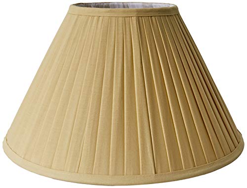 Better & Best Pantalla de lámpara de algodón, de 40 cm, tabla estrecha, color amarillo