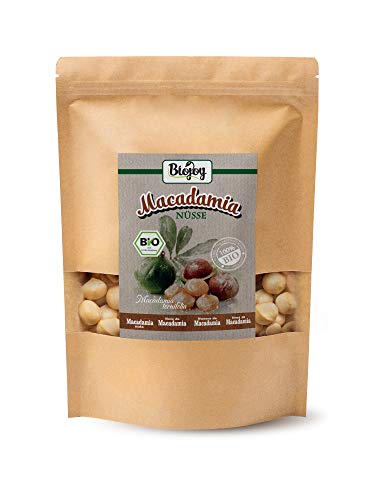 Biojoy Nueces de Macadamia orgánicas, crudas y enteras sin tostar y sin sal (1 kg)