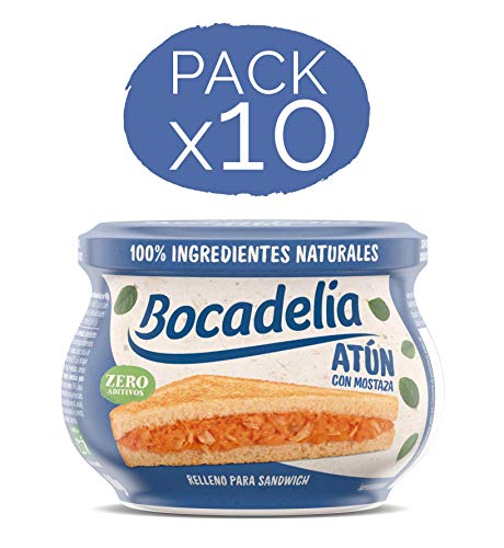 Bocadelia Relleno Sandwich Atún con Mostaza | Relleno Bocadillo, Pack de 10 x 180 gr.