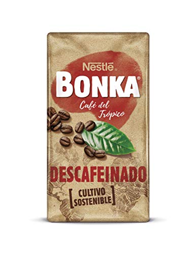 BONKA Café molido de tueste natural descafeinado y de cultivo sostenible - Paquete de Café de 8 x 250 g - Total: 2 kg