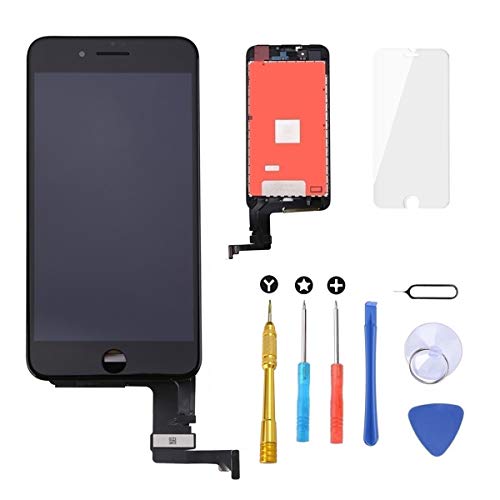 Brinonac Pantalla para iPhone 7 Plus, 5.5" Táctil LCD de Repuesto Ensamblaje de Marco Digitalizador con Herramienta de reparación y Protector de Pantalla (Negro)