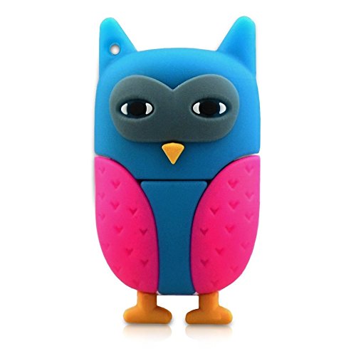 Búho 8 GB - Owl - Memoria Almacenamiento de Datos – USB Flash Pen Drive Memory Stick - Rosa y Azul