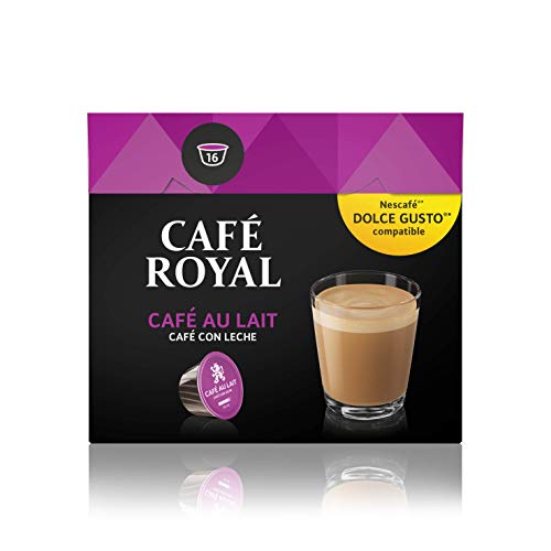 Café Royal Café con Leche 48 cápsulas compatibles con Nescafé (R)* Dolce Gusto (R)* - 3 x Pack de 16 cápsulas - certificado UTZ - de excelente Calidad Suiza Café Royal Café con Leche 48 cápsulas compatibles con Nescafé (R)* Dolce Gusto (R)* - 3 x Pack de 16 cápsulas - certificado UTZ - de excelente Calidad Suiza