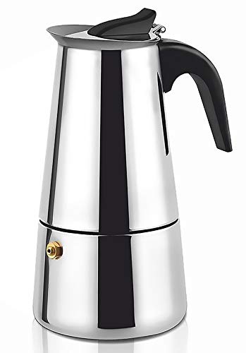 Cafetera Italiana,Cafetera Espressos de Acero Inoxidable, Cafetera Moka Clásica Recipiente de Acero para hacer Café con Mango Ergonómico Mantiene el Calor (9 Tazas) Cafetera Italiana,Cafetera Espressos de Acero Inoxidable, Cafetera Moka Clásica Recipiente de Acero para hacer Café con Mango Ergonómico Mantiene el Calor (9 Tazas)