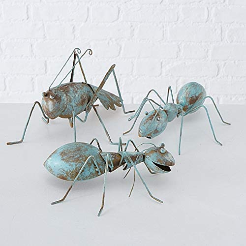 CasaJame Hogar Jardín Muebles Decoraciones Accesorios Objetos Adornos Esculturas Arte Conjunto de 3 Estatuas XXL en Forma de Hormigas Metal Marrón Turquesa Estilo Shabby Chic Vintage 25x20x10cm CasaJame Hogar Jardín Muebles Decoraciones Accesorios Objetos Adornos Esculturas Arte Conjunto de 3 Estatuas XXL en Forma de Hormigas Metal Marrón Turquesa Estilo Shabby Chic Vintage 25x20x10cm