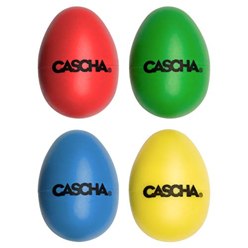 CASCHA HH 2003 Juguetes musicales de percusión, maracas de huevo, 4 piezas (rojo, azul, amarillo, verde) para percusión y educación musical temprana CASCHA HH 2003 Juguetes musicales de percusión, maracas de huevo, 4 piezas (rojo, azul, amarillo, verde) para percusión y educación musical temprana