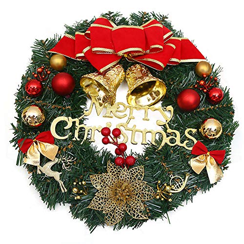 CHEPL Corona de Navidad Coronas Navideñas Decoración Adornos Navideños Guirnalda Puerta Papá Noel Colgante Árbol de Navidad Colgante Adornos