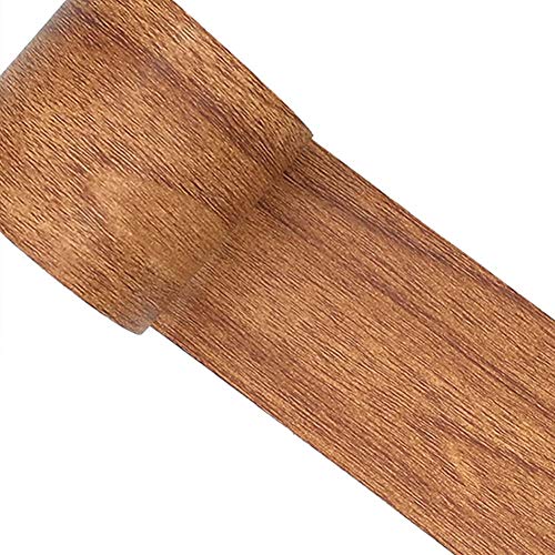 Cinta de reparación papel pintado de madera autoadhesiva papel de contacto de madera cinta adhesiva extraíble para la puerta del hogar mesa de piso y cinta de parche de silla,5,7 cm x 5 m chocolate