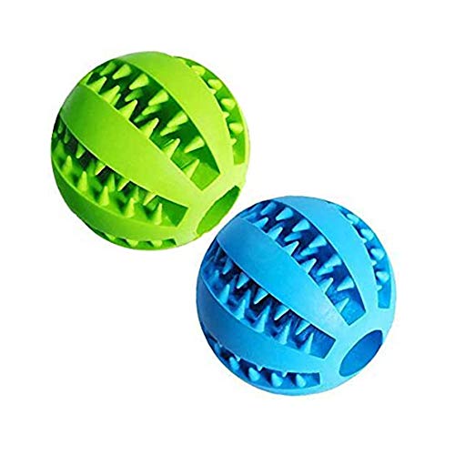 CINY 2 piezas Pets Pelota de Juguete para Perros, Goma, Dientes Pelota de Juguete para Masticar Interactivo Dientes Fuertes Jugar Entrenamiento de Inteligencia para Perros para Interior y Exterior