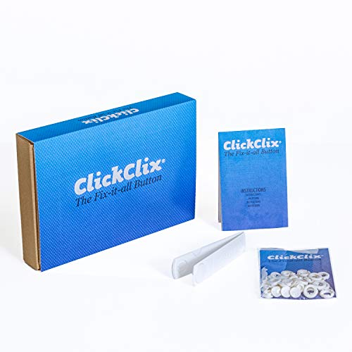 ClickClix Sistema unión para nórdicos y edredones de Plumas Patentado (32 Unidades, Blanco)