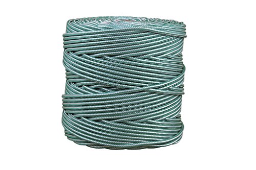 Cofan 08101013 Bobina de cordón trenzado con polipropileno, Blanco y verde, 5 mm x 200 m