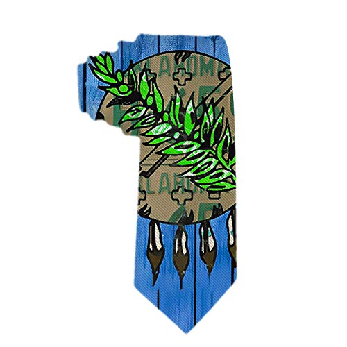 Corbata de piso de madera de Oklahoma para hombre Corbata de poliéster Corbata de jacquard para hombre Regalo de novedad