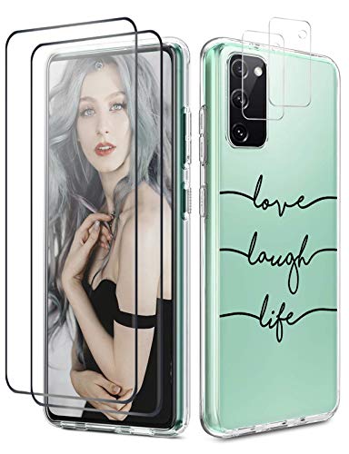 Croazhi - Carcasa compatible con Samsung 20 FE - 2 protectores de pantalla para cámara de fotos - Carcasa 20 FE 5G - Silicona transparente - Cristal templado para 20 FE 5G/4G - Antigolpes Croazhi - Carcasa compatible con Samsung 20 FE - 2 protectores de pantalla para cámara de fotos - Carcasa 20 FE 5G - Silicona transparente - Cristal templado para 20 FE 5G/4G - Antigolpes
