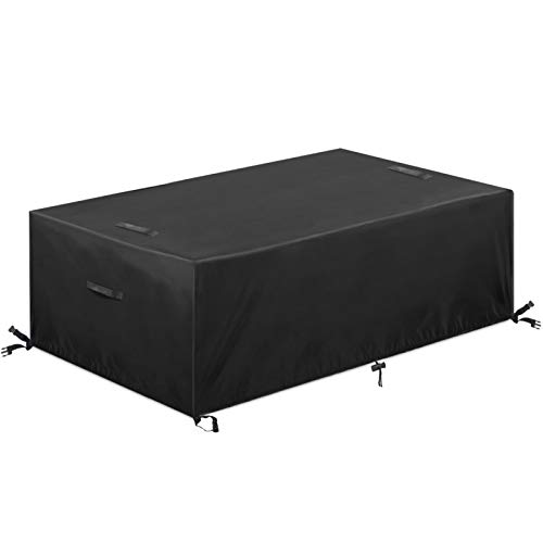 Cubierta de Muebles de Jardín 420D Oxford Fundas para Muebles Impermeable con Diseño de la Manija 250x170x110cm Funda para Mesa y Silla Exterior