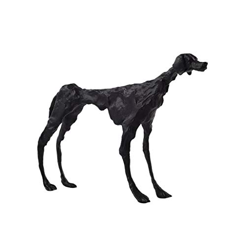 Decoración de escritorio Moldeada escultura moderna del hierro, lujo luz la decoración del hogar, moldeada Perro Negro abstracta del arte del hierro Estatua animal, utilizando for la oficina decoració