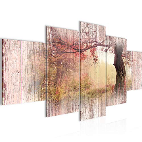 Decoración de la mesa Bosque Mural - 200 x 100 cm Vista de impresión en lienzo Salón Apartamento - listo para colgar - 606451a
