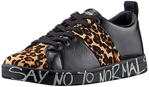 Desigual Shoes_Cosmic_Leopard, Zapatillas para Mujer, Negro, 38 EU