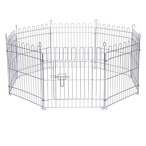 dibea Parque jaula para mascotas pequeñas recinto plegable con puerta 8 elementos (M) 59x58 cm dibea Parque jaula para mascotas pequeñas recinto plegable con puerta 8 elementos (M) 59x58 cm