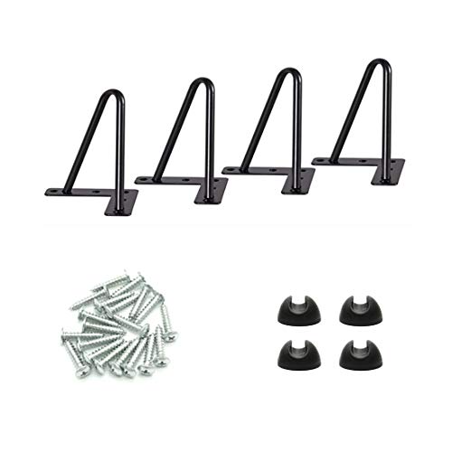 Drenky 4 piezas Patas de mesa de horquilla Patas de mesa de metal DIY de 8 pulgadas de altura para uso pesado Perfecto para gabinetes, mesita de noche, vienen con tornillos y protectores de piso Drenky 4 piezas Patas de mesa de horquilla Patas de mesa de metal DIY de 8 pulgadas de altura para uso pesado Perfecto para gabinetes, mesita de noche, vienen con tornillos y protectores de piso