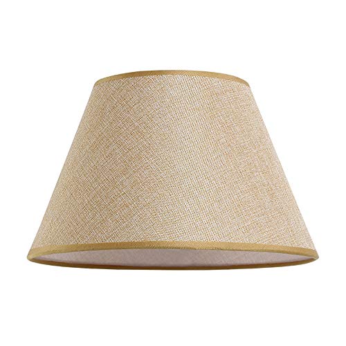 DULEE - Pantalla de lámpara de 24 a 40 cm aprox. de lino, para E27, para lámpara de mesa o de pie, albaricoque, Top:16cm x Height:18cm x Bottom:30cm DULEE - Pantalla de lámpara de 24 a 40 cm aprox. de lino, para E27, para lámpara de mesa o de pie, albaricoque, Top:16cm x Height:18cm x Bottom:30cm