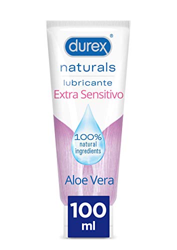 Durex Naturals Extra Sensitivo Lubricante Base Agua, Aloe Vera, 100% Natural sin Fragancia, Colorantes ni Agentes Irritantes - 100 ml Durex Naturals Extra Sensitivo Lubricante Base Agua, Aloe Vera, 100% Natural sin Fragancia, Colorantes ni Agentes Irritantes - 100 ml