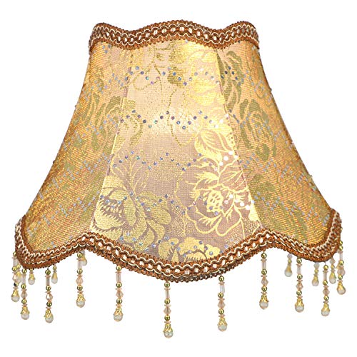 Eastlion Colgante retro de palace, 38 cm, hecho a mano, E27, pantalla para lámpara de mesa, lámpara de pie, lámpara de pared, color marrón