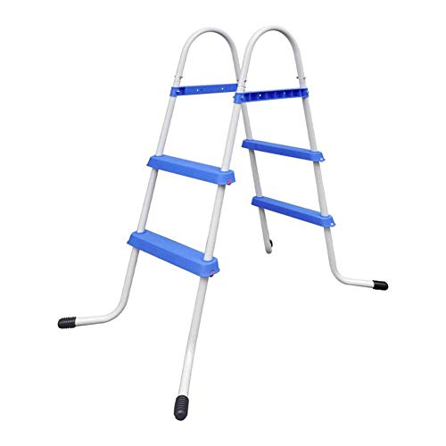 Escalera para piscina de Lahomie, antideslizante, estructura de acero antideslizante, escalera para piscinas, escalones antideslizantes, 86,5 cm