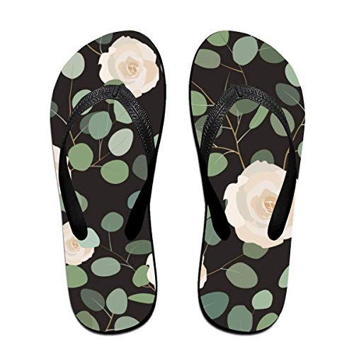 Eucalipto y Rosas Unisex Adultos Chanclas Informales Sandalia Zapatillas de Fiesta en la Piscina Pisos de baño Zapatos de Diapositivas con Punta Abierta M Eucalipto y Rosas Unisex Adultos Chanclas Informales Sandalia Zapatillas de Fiesta en la Piscina Pisos de baño Zapatos de Diapositivas con Punta Abierta M