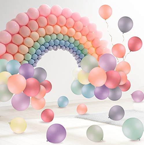 FORMIZON 120 Pcs Globos Pastel, Macaron Látex Globos de Cumpleaños para Decoración Fiesta/Día de San Valentín/Decoraciones/Navidad/Comunión Bodas