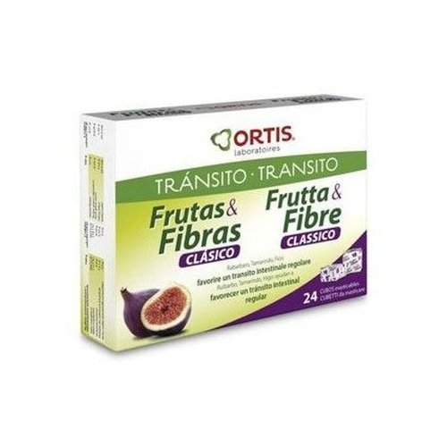 Frutas y Fibras Clásico 12 unidades masticables de Ortis