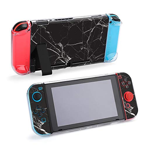 Funda Protectora de Textura de Piedra de mármol Negro para Nintendo Switch, Estuche rígido, Controladores de Agarre de Mano