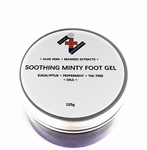 GEL CALMANTE PARA PIES - ALOE VERA, MENTA, ÁRBOL DE TÉ Y EUCALIPTO - 125g de NATURE'S INTERVENTION. Gel Calmante, Hidratante, Natural, Extractos Botánicos. No Graso, Fácil de Aplicar. pH 5,5 Neutro. GEL CALMANTE PARA PIES - ALOE VERA, MENTA, ÁRBOL DE TÉ Y EUCALIPTO - 125g de NATURE'S INTERVENTION. Gel Calmante, Hidratante, Natural, Extractos Botánicos. No Graso, Fácil de Aplicar. pH 5,5 Neutro.