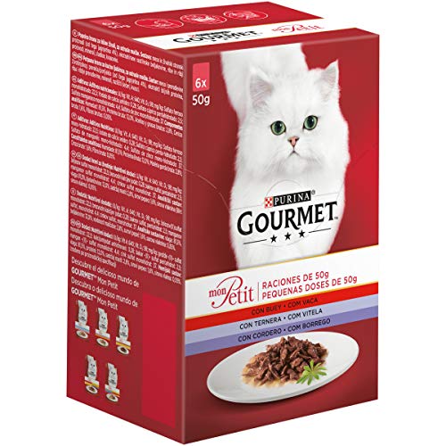 Gourmet - Mon Petit Selección de Carnes Pack Surtido sobres 6 x 50 g - 300 g