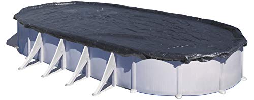 Gre CIPROV501P – Cubierta Extra para Piscinas Ovaladas de 500x300 cm, 180 g/m2, Negro