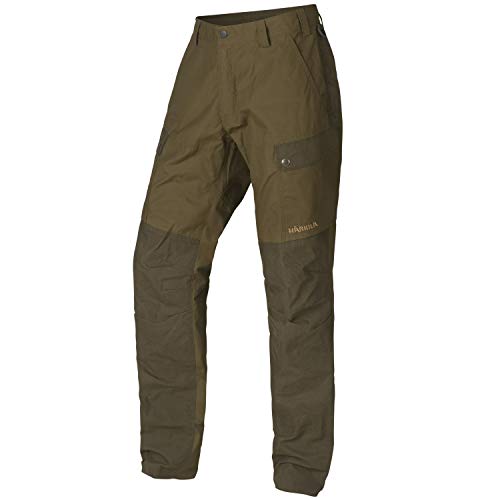 Härkila Asmund - Pantalones de caza impermeables para hombre (56, con tratamiento de cera), color verde