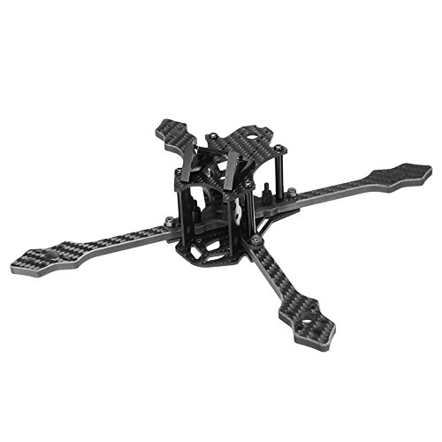HELEISH Realacc Blackbird 210N 210mm Normal X FPV Racing RC Drone Frame Kit 5mm Brazo Fibra de carbono w/PDB 5V y 12V Piezas de montaje de bricolaje