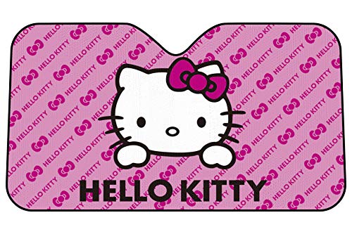Hello Kitty KIT3015 Parasol de Aluminio Rosa ventosas 130 x 70 cm y Universal