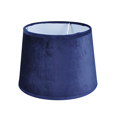 Homea 6ABJ125BF - Pantalla de terciopelo, color azul marino, diámetro de 26 cm x 20 cm Homea 6ABJ125BF - Pantalla de terciopelo, color azul marino, diámetro de 26 cm x 20 cm