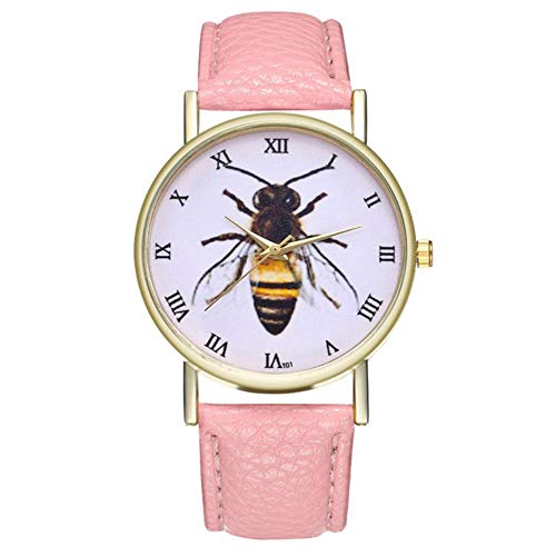 Horloge Dames Los   más vendidos Minimalismo Tendencia Creativa Reloj Retro Abejas Insectos Relojes de Mujer Reloj Cuco, Rosa