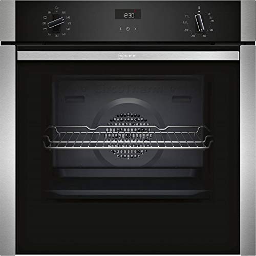 Horno empotrable EcoClean Neff B3ACI5AN0 – Horno multifunción con calor giratorio o pulsado, 71 litros, clase A, acero inoxidable, puerta templada (3 vitrinas)